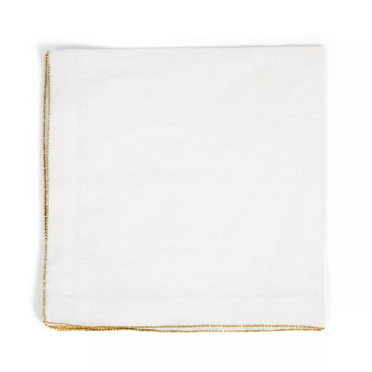 Michael Aram Brass Beaded Dinner Napkin Eggshell 268712S