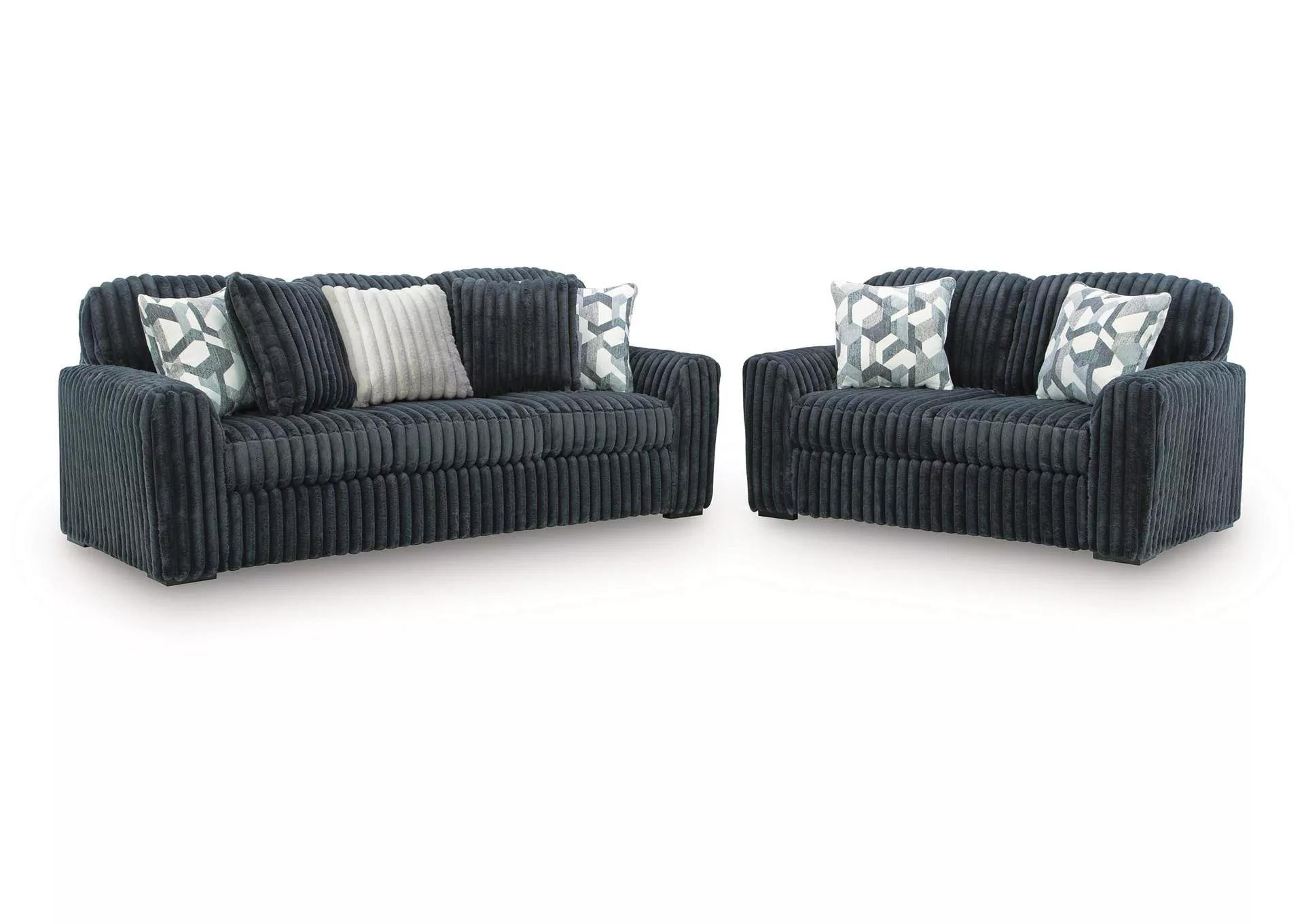 Midnight-Madness Sofa and Loveseat