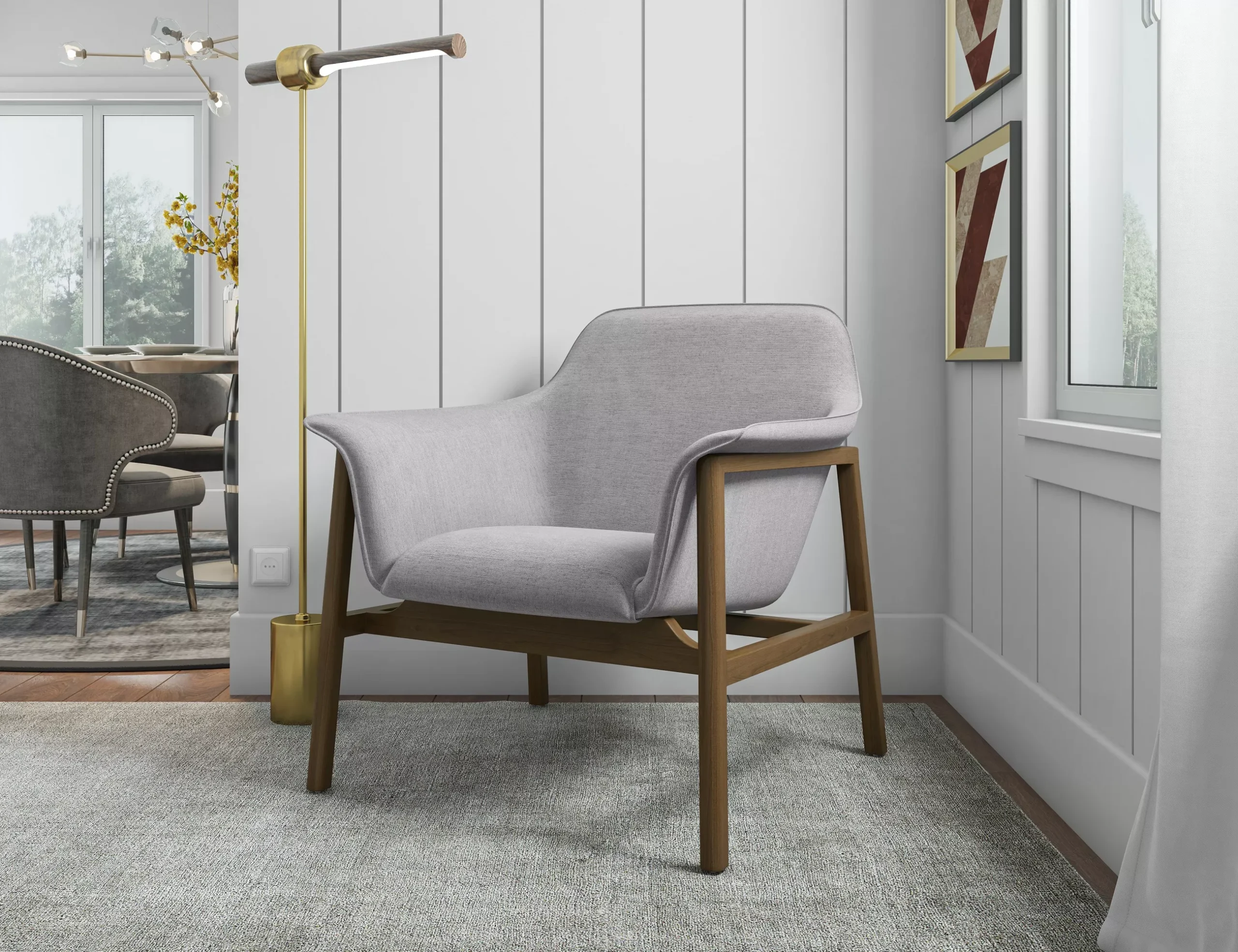 Miller Gray Accent Chair