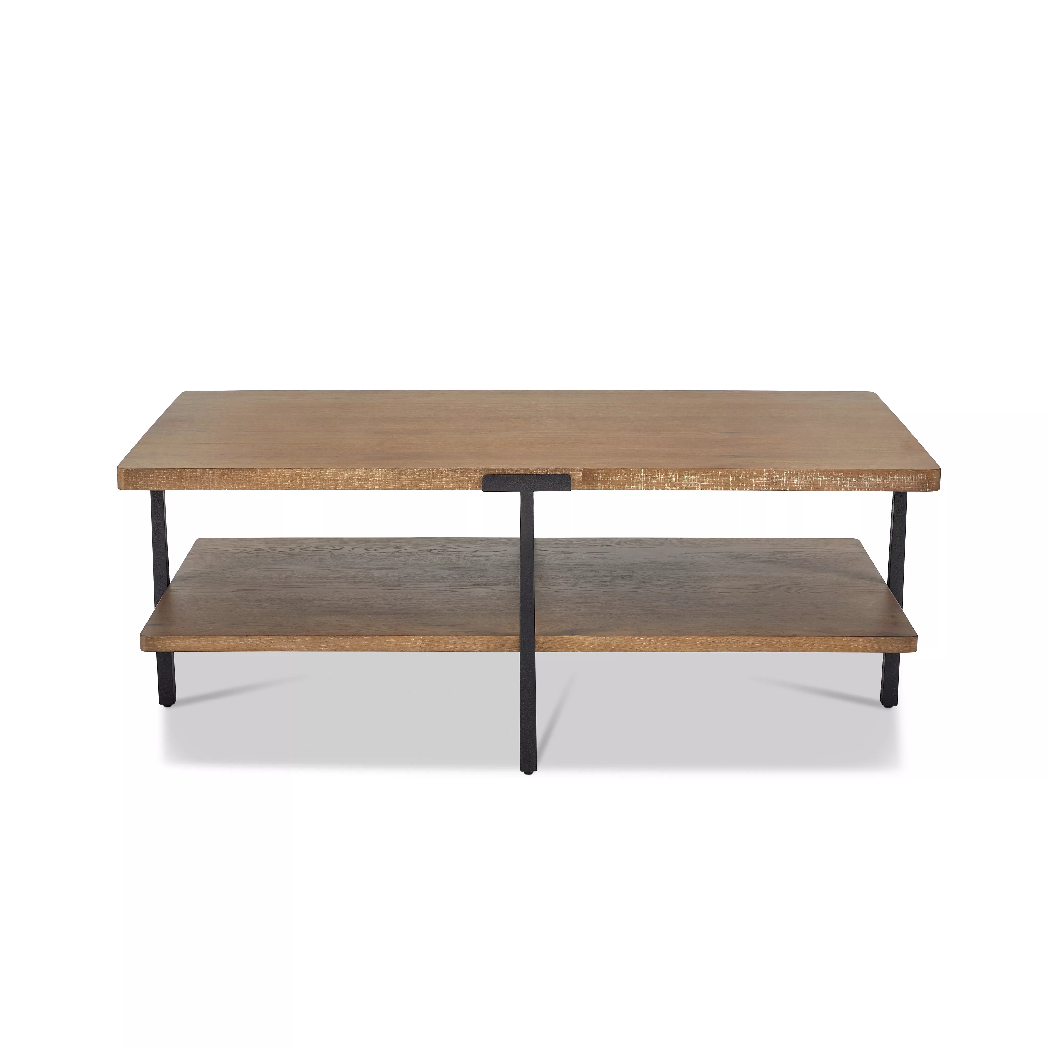 Millwork Brown Rectangular Coffee Table