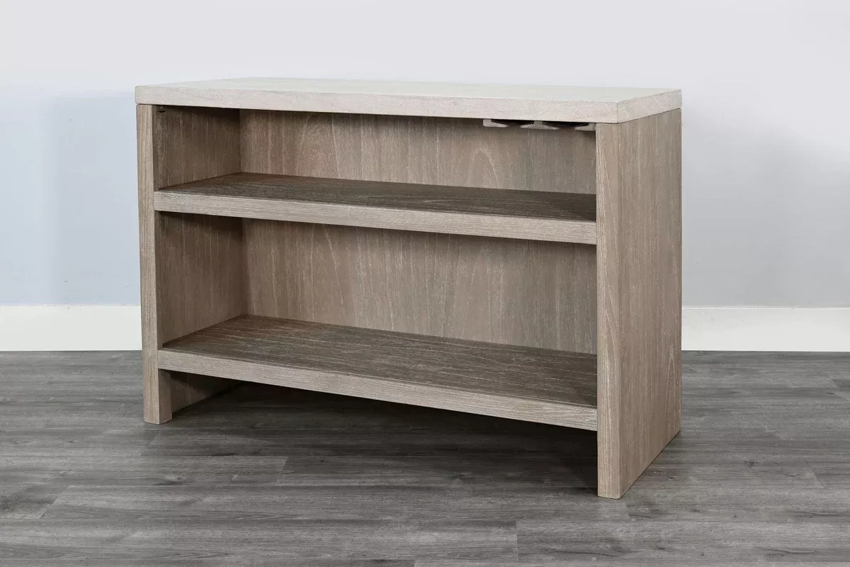Modern Wood Bar Table - Light Gray / Wheat