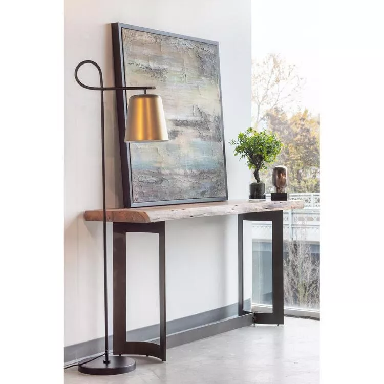 Moe's Home Collection Bent Console Table - Solid Wood & Iron Design