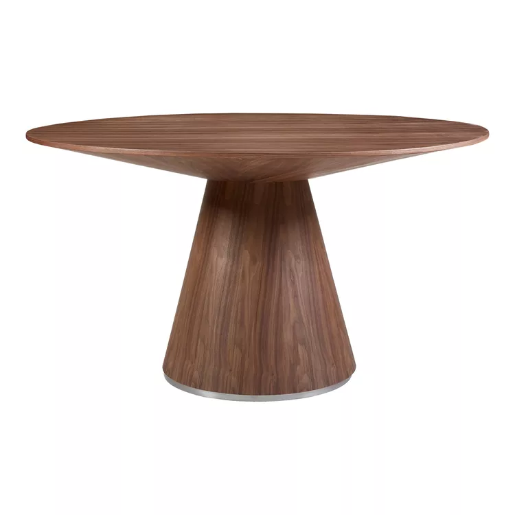 Moe's Home Collection Round Walnut Dining Table - 54 Inch
