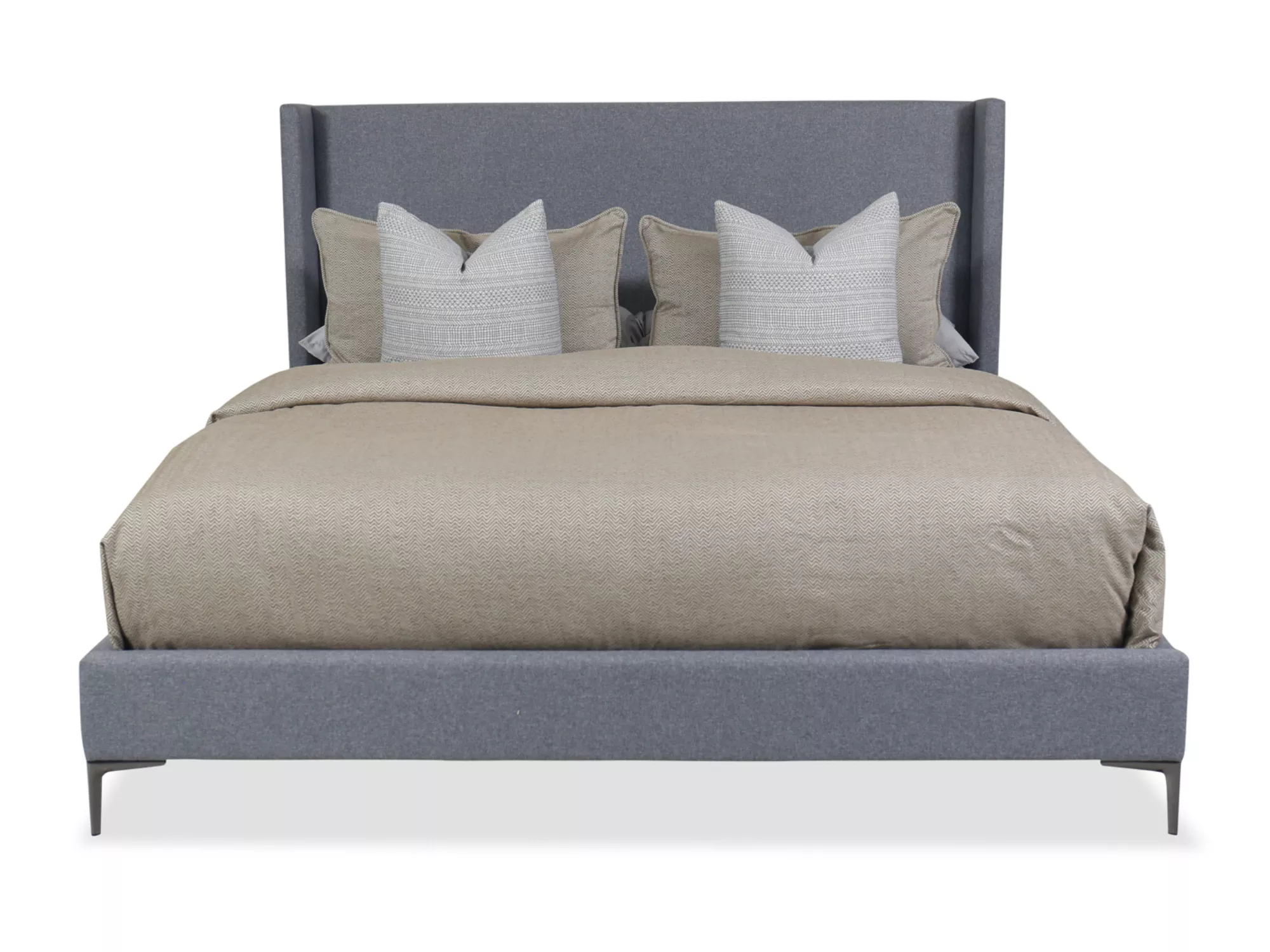 Monroe King Bed in Gray