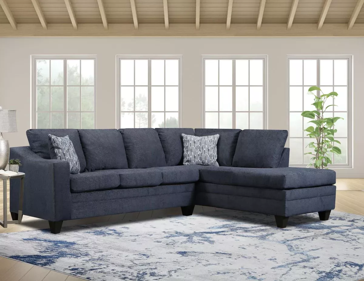 Navy 2-Piece Sectional