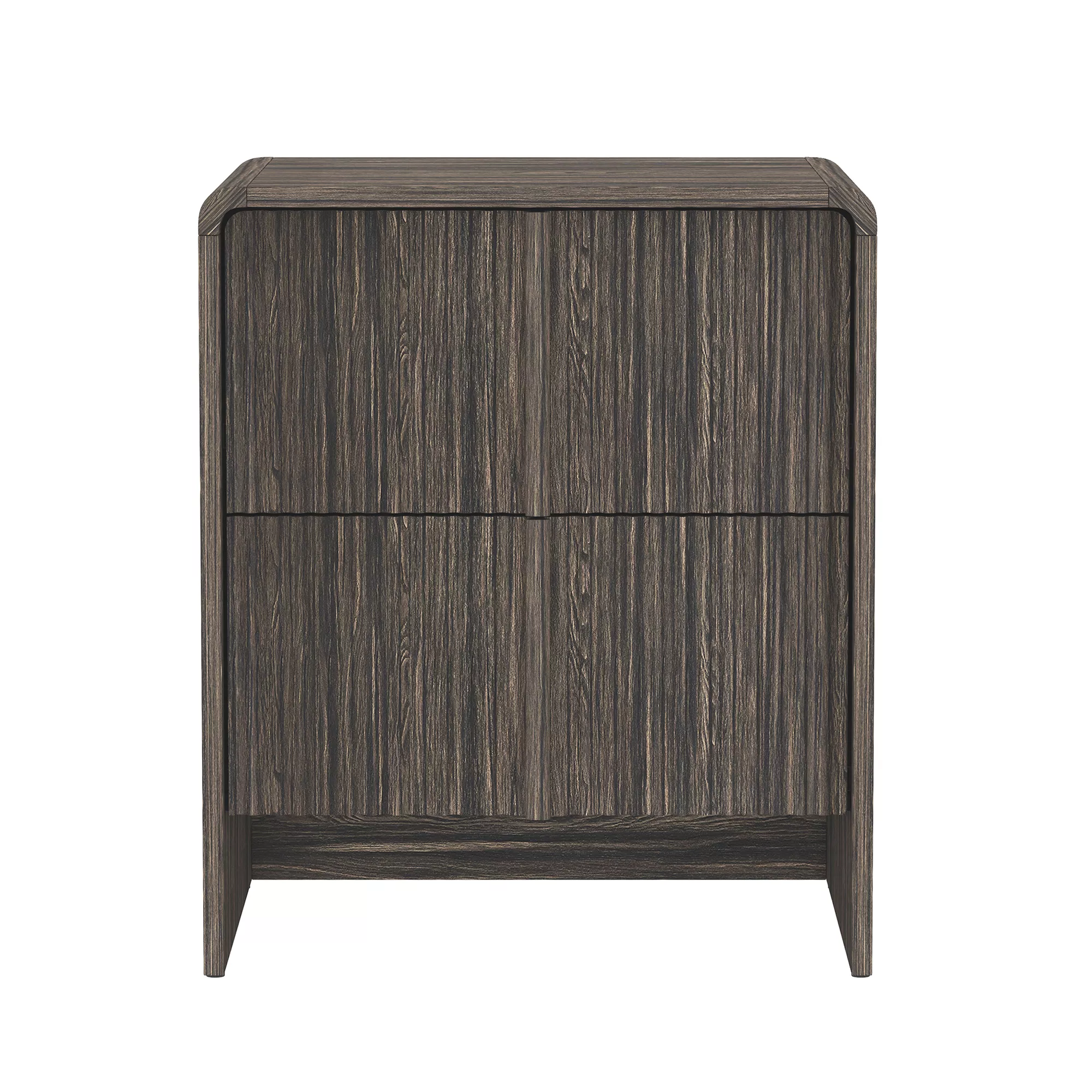 Novara 2-Drawer Nightstand in Walnut