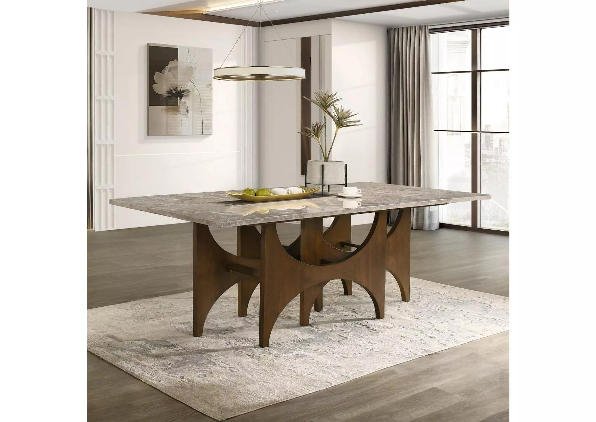 Oleia Dining Table with Engineered Marble