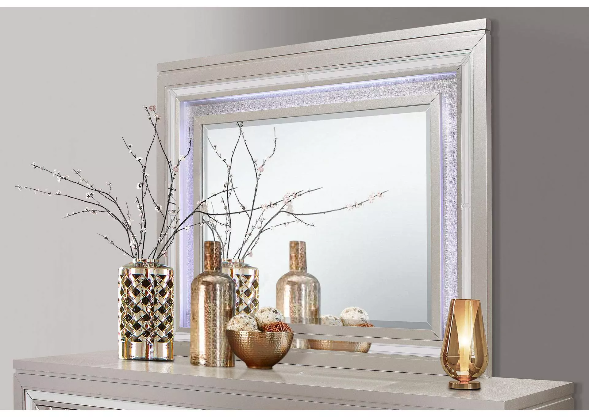 PARIS CHAMPAGNE MIRROR WITH LED