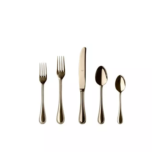 Perla Champagne Flatware by Mepra