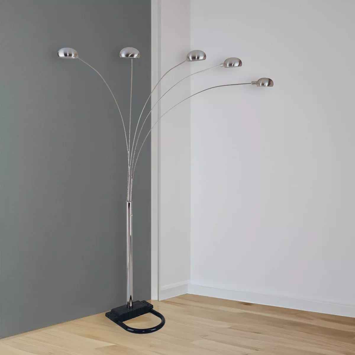 PEWTER SHADE FLOOR LAMP