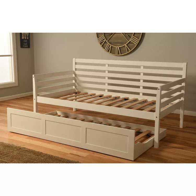 Pine Canopy Boho Daybed with Trundle - White Finish