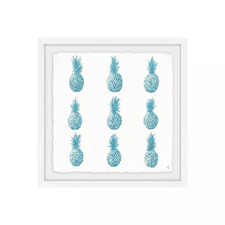 Pineapple Blues Framed Painting Print