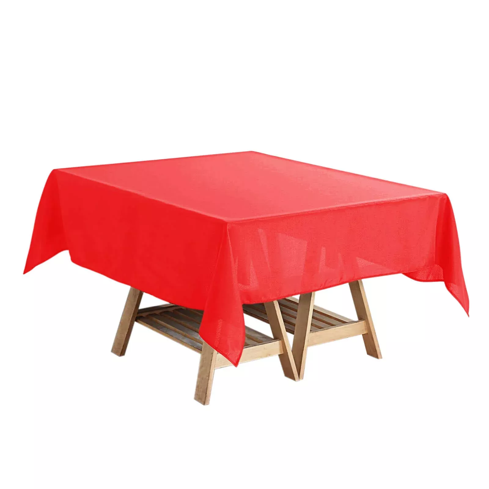 Polyester Square 54"x54" Tablecloth Red - Wrinkle-Resistant & Durable Table Cover