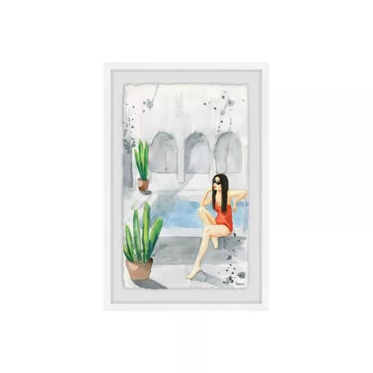 Pool Bae Framed Painting Print