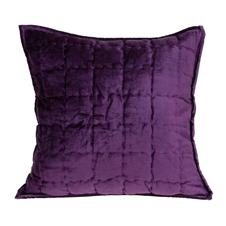 Purple Solid Quilted Accent Throw Pillow - Durable, Stylish Home Decor