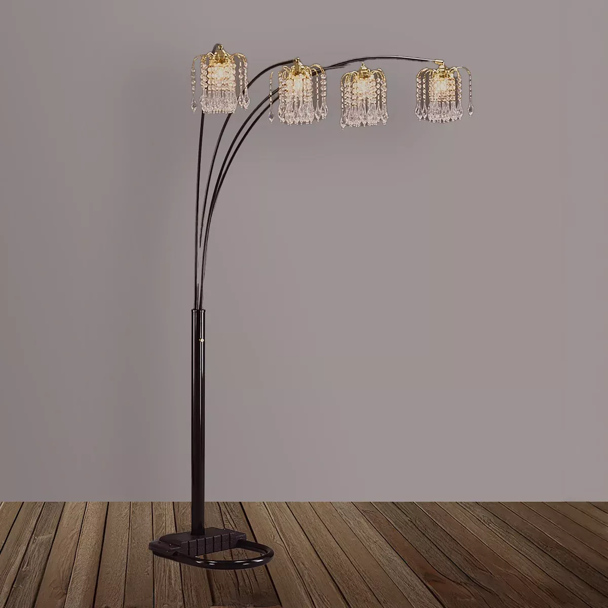 RAIN DROP ARC LAMP BLACK