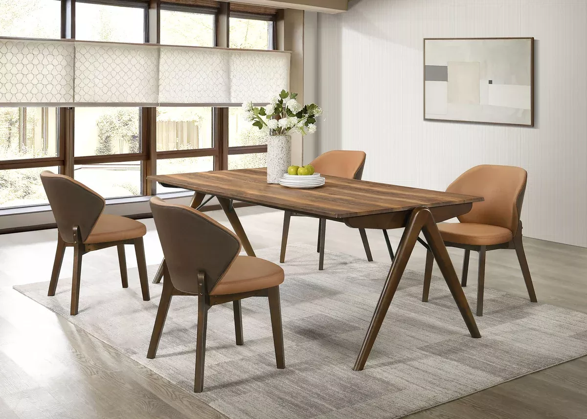 Randolph 5-piece Smart Top Rectangular Dining Set Sheesham and Brown