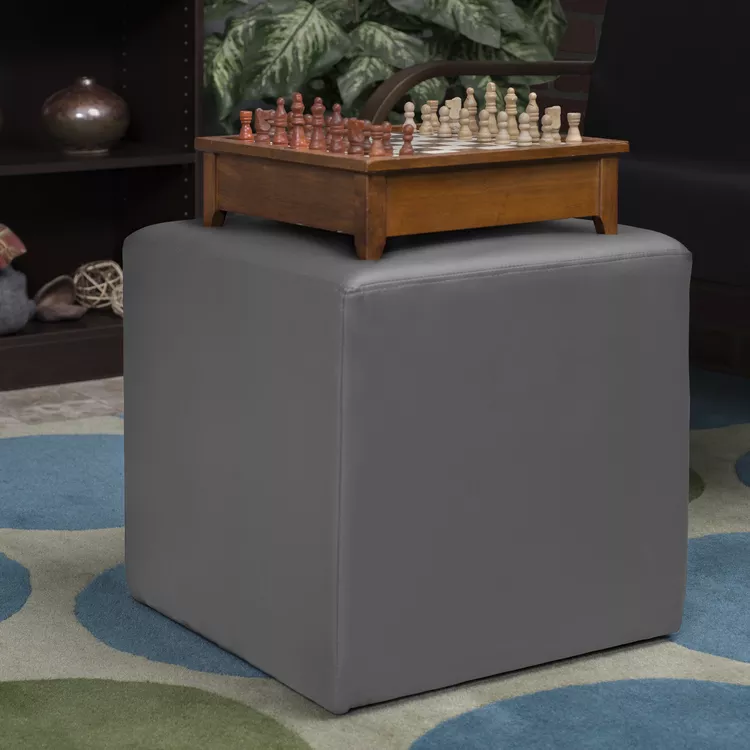Regency Jean Square Ottoman- Grey