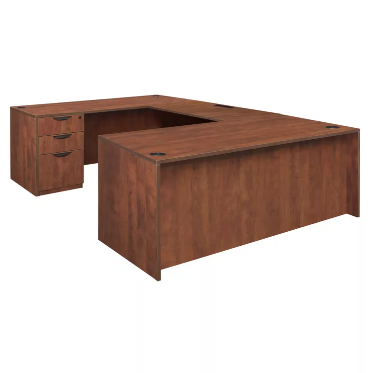 Regency Legacy 71" Double Full Pedestal U-Desk- Cherry
