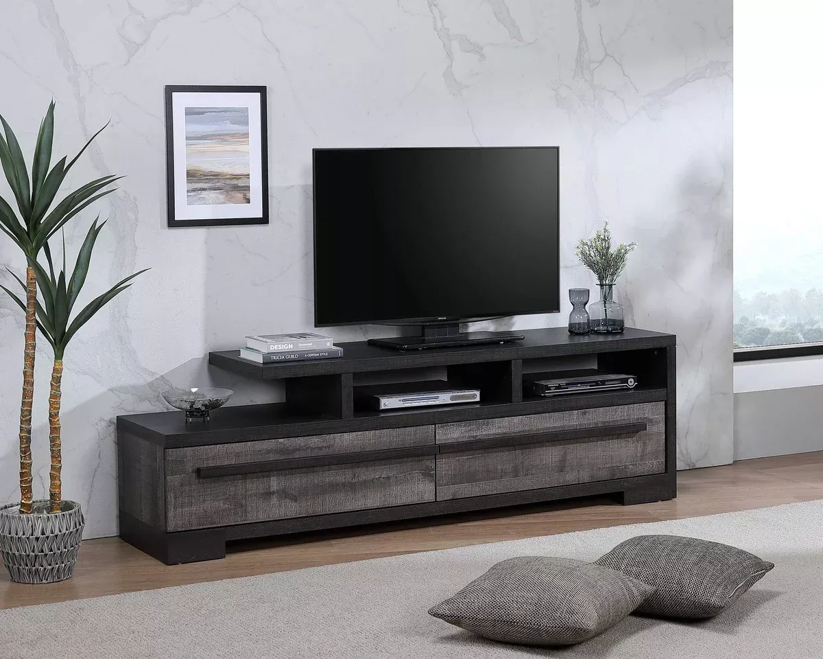 REMINGTON TV STAND GRAY/EBONY