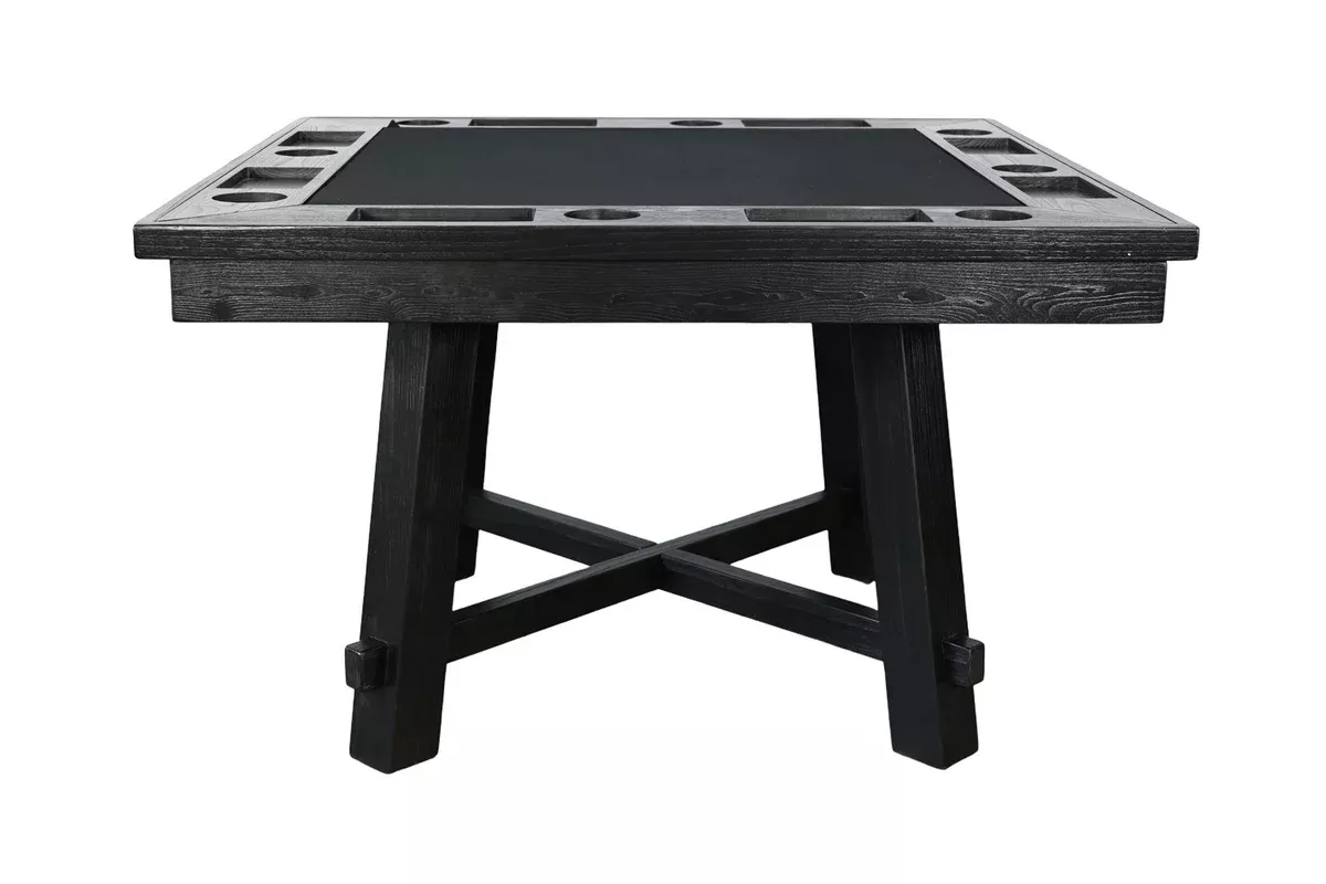 Reno - Square Poker Dining Table - Umbra Black