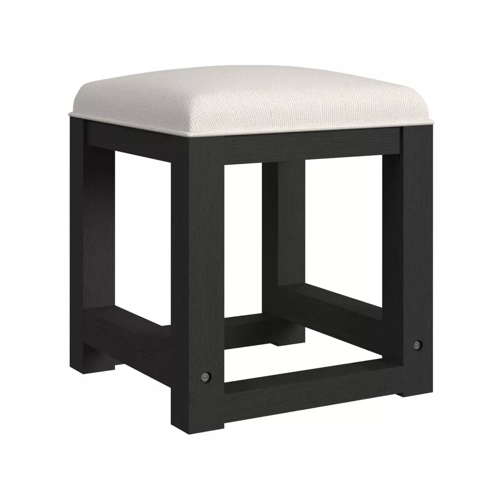 Ridgemont Black Vanity Stool