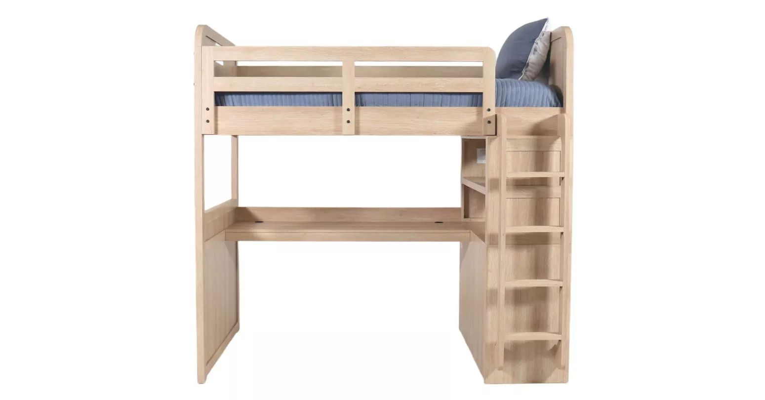 Ridgemont Twin Loft Bed in Sand