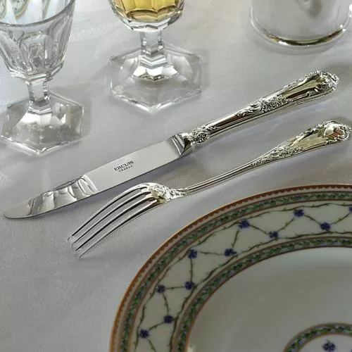 Rocaille Sterling Silver 9.5" Fish Serving Fork by Ercuis