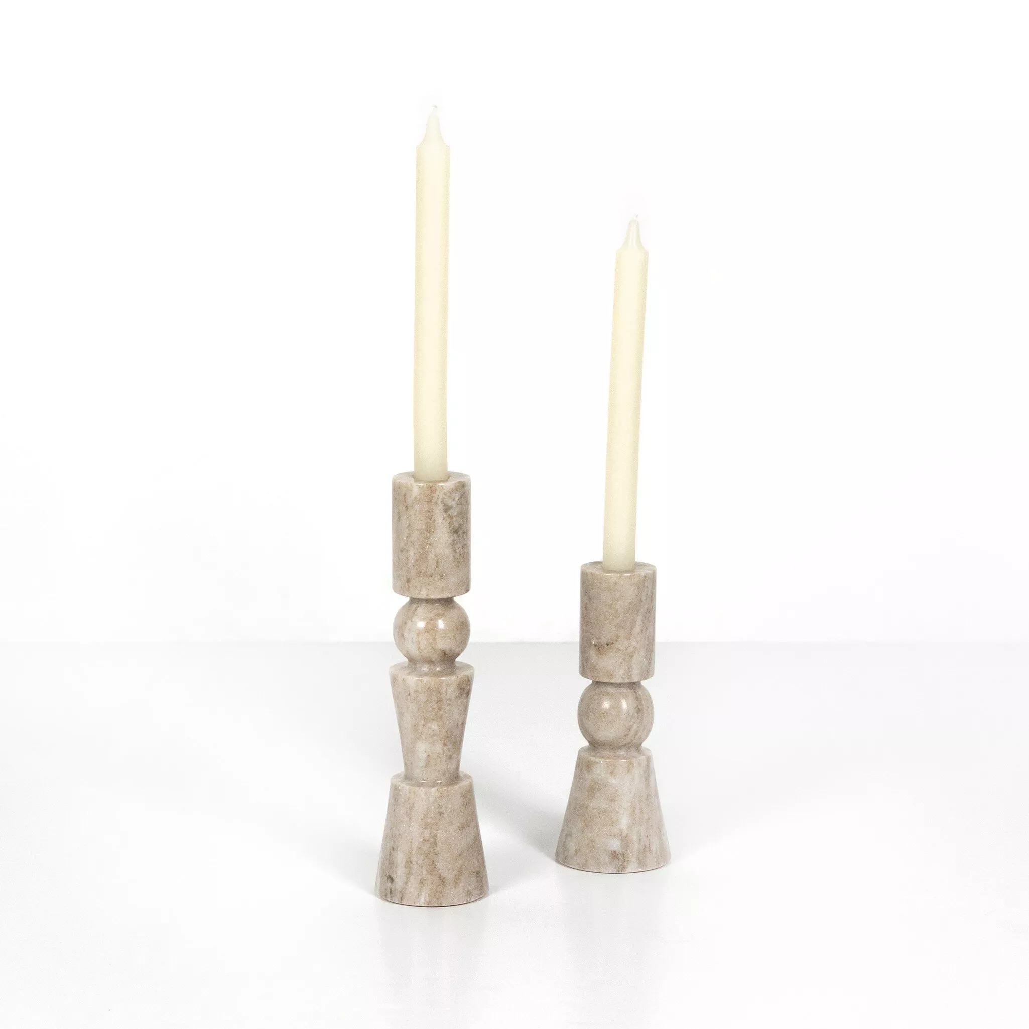 Rosette Taper Candlesticks (Set of 2)