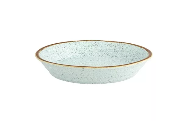 Rustic Blend Turquoise Stoneware Deep Plate by Casa Alegre