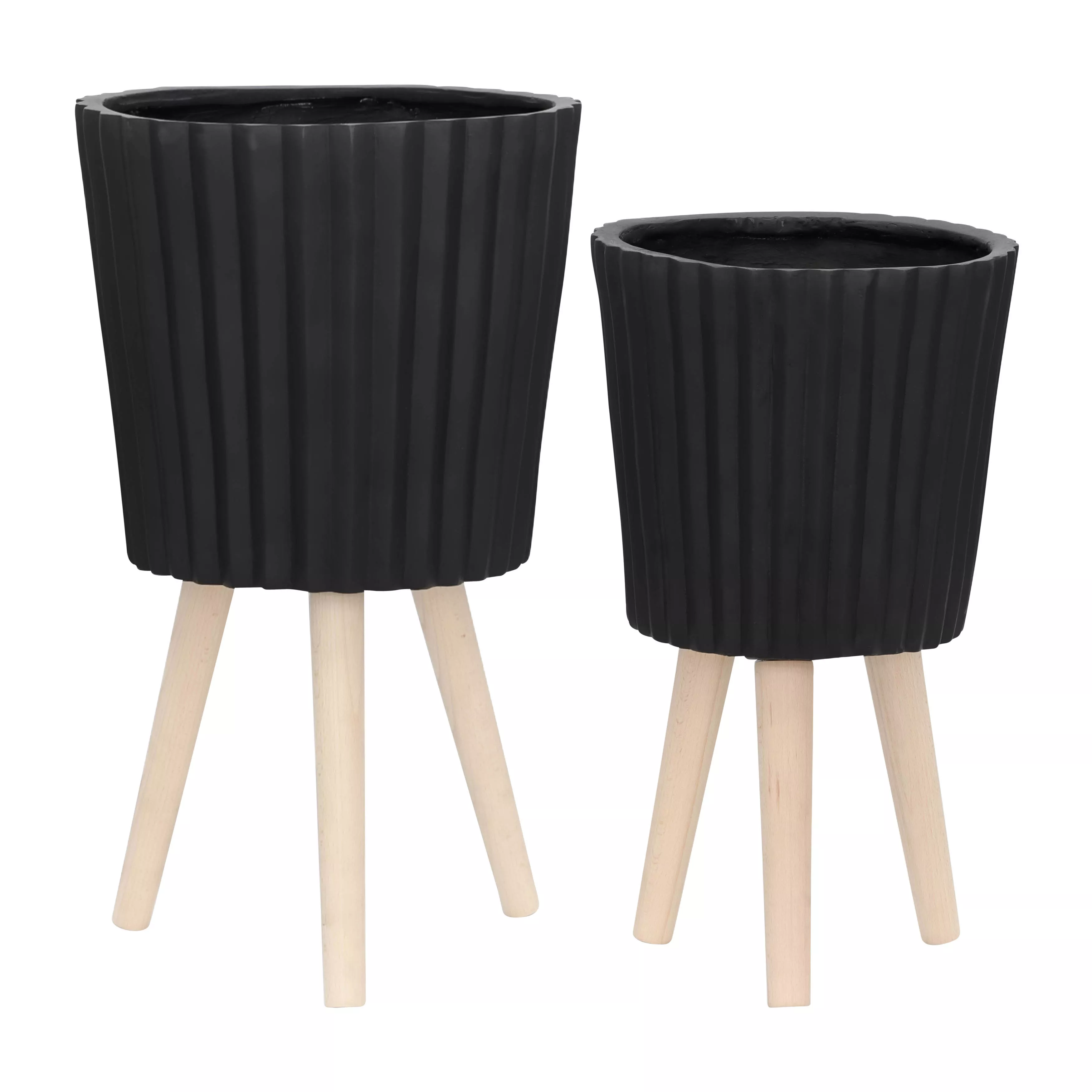 S/2 10/12" Ridged Planter