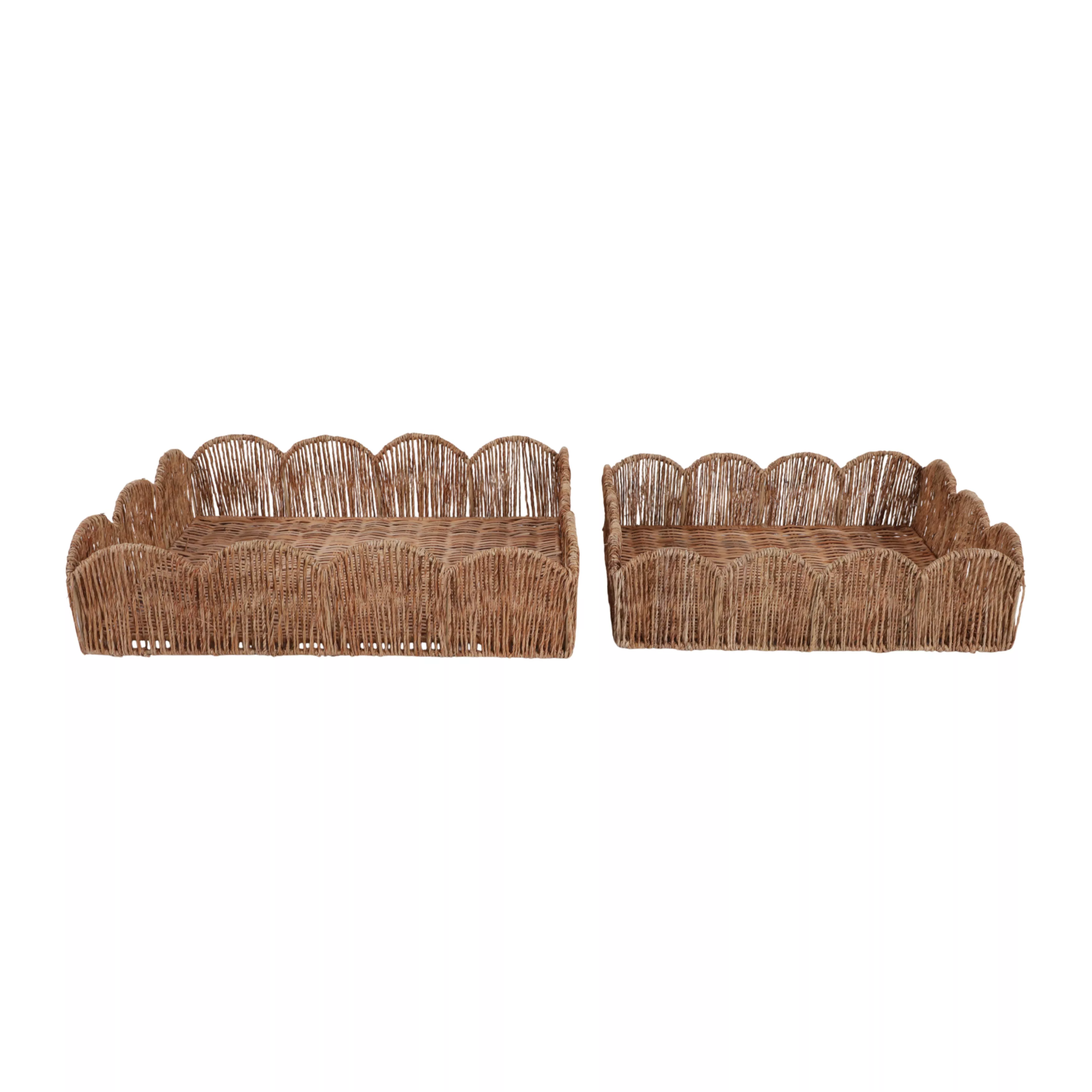 S/2 Petal Shape Rect. Trays