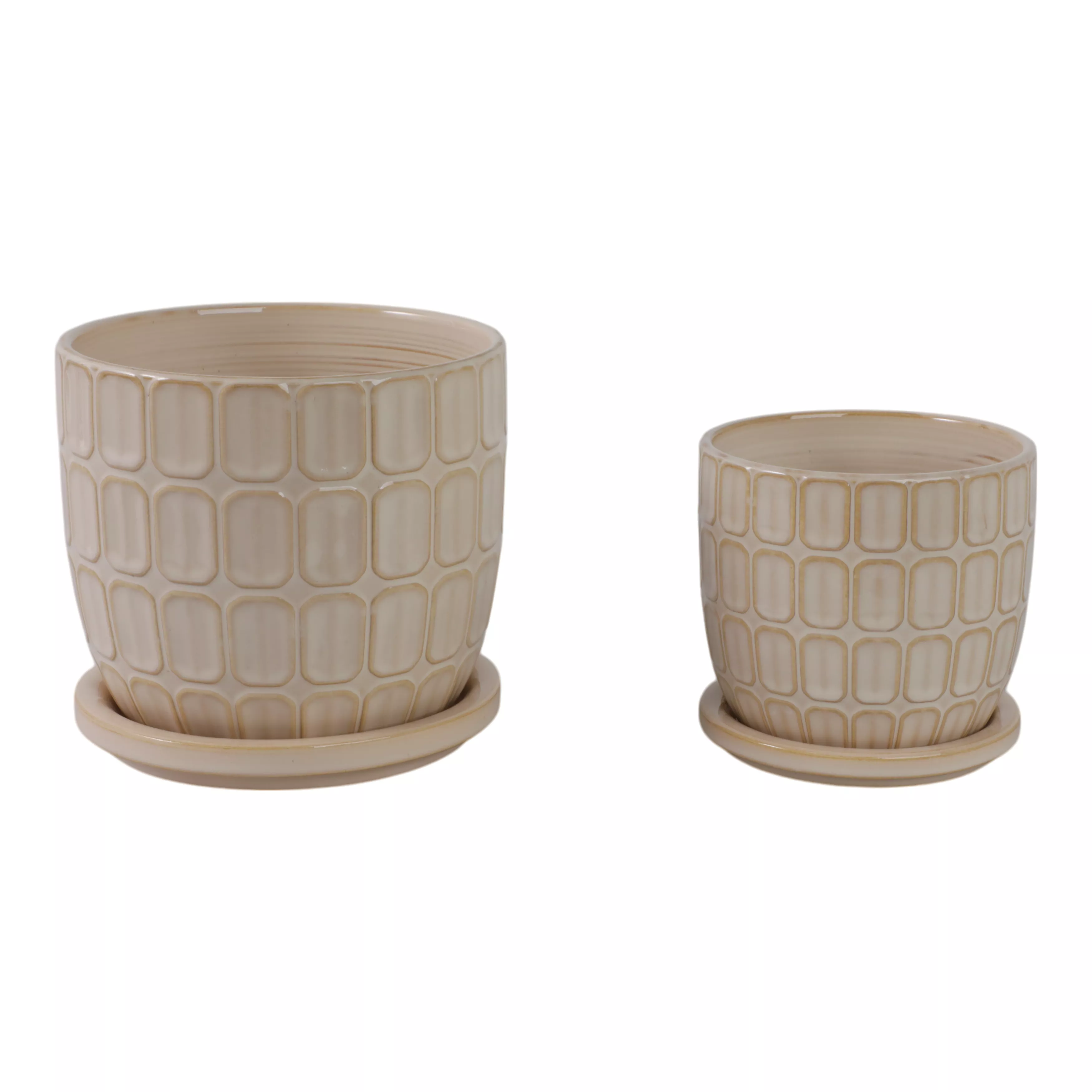S/2 Squoval Saucer Planters