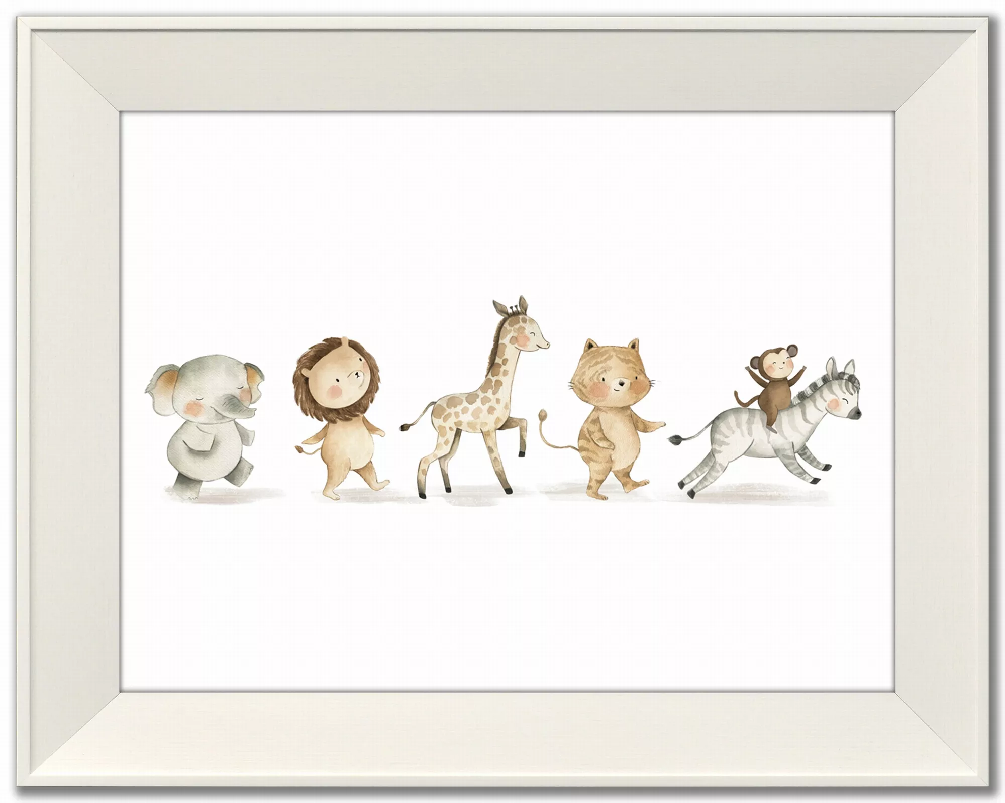 Safari Animals In A Row