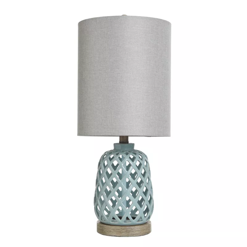 Seafoam Lattice Table Lamp