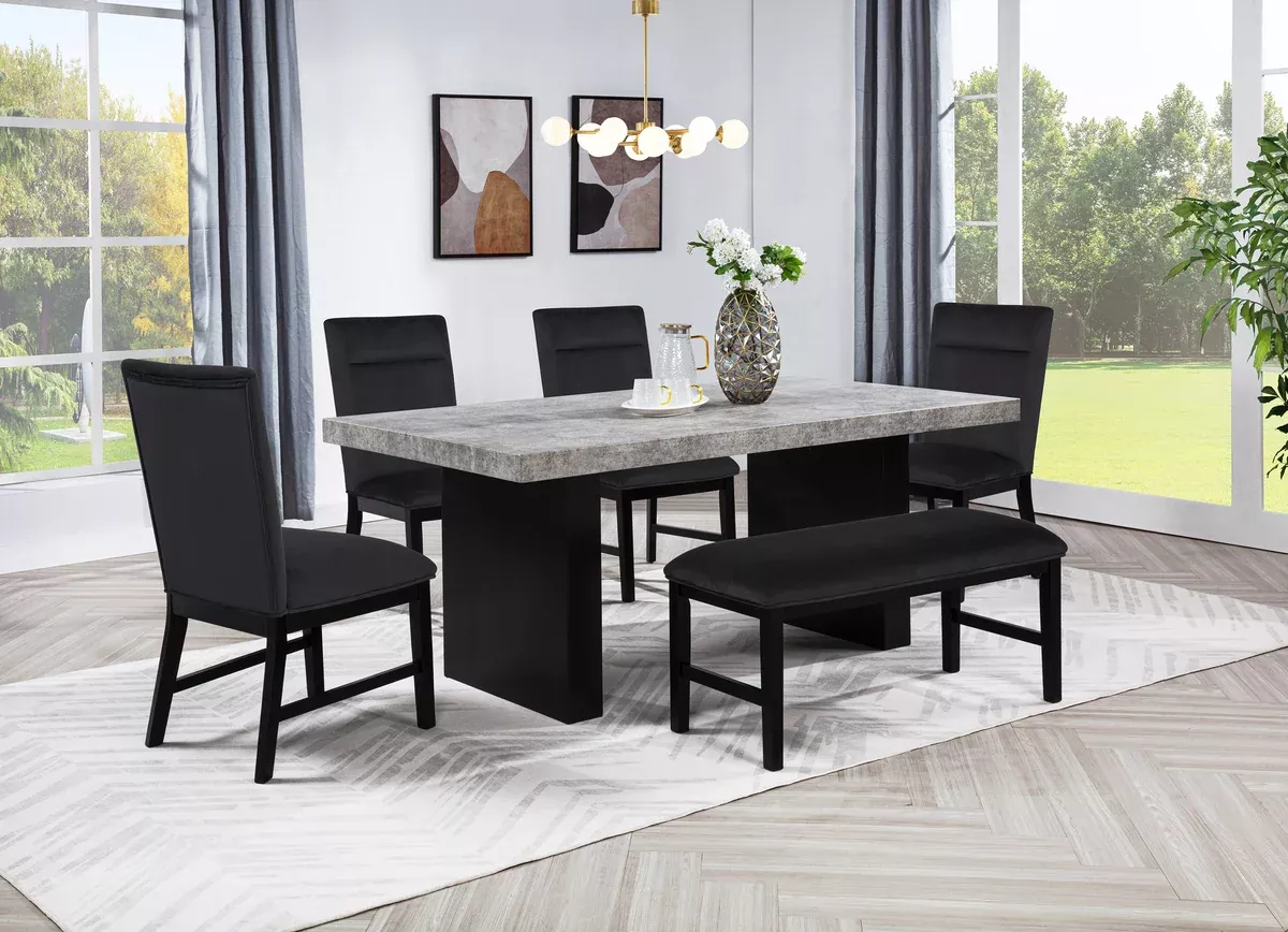 SEBASTIAN BENCH - BLACK