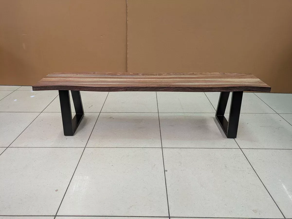 Selwyn Live Edge Solid Wood Dining Bench Light Sheesham