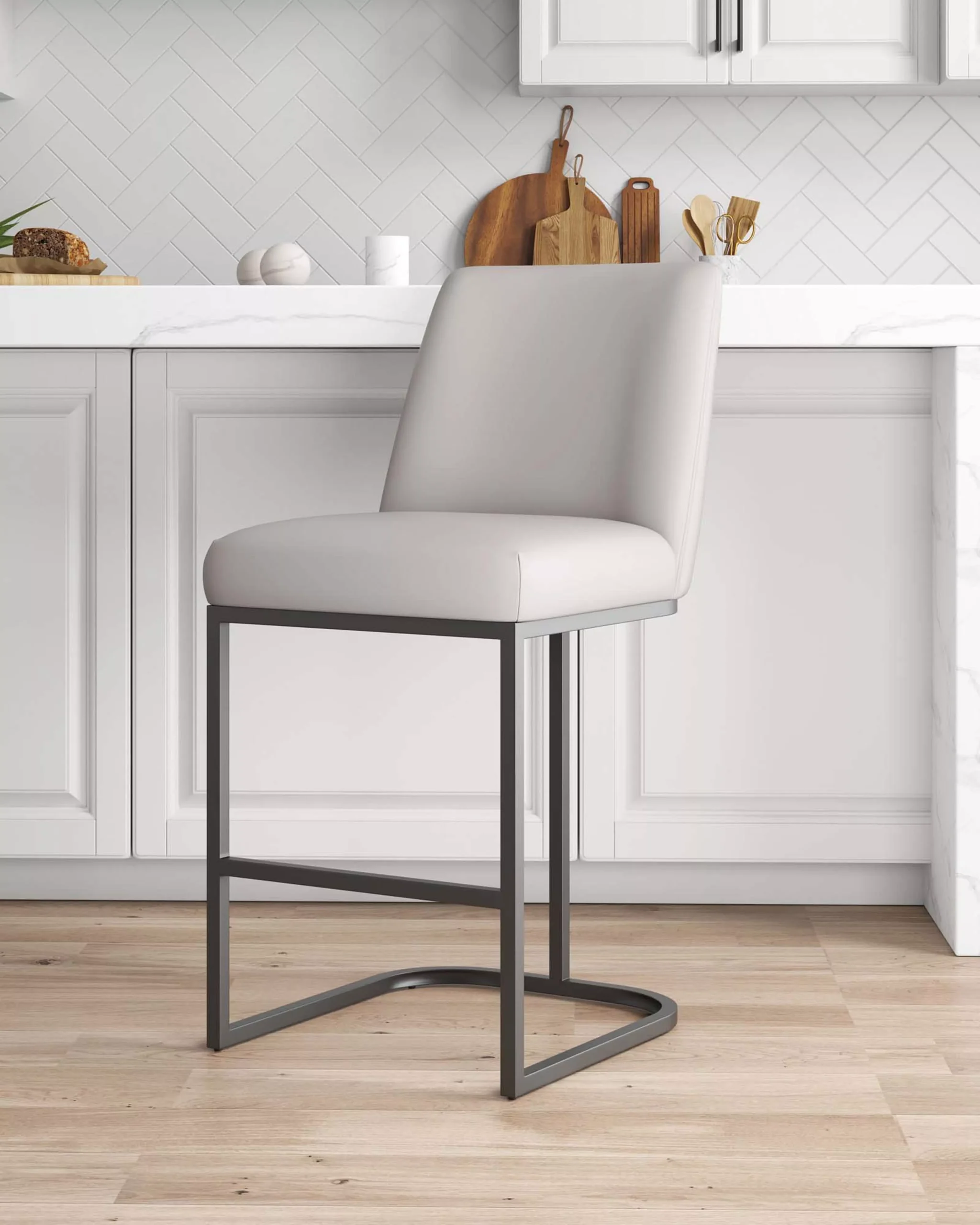 Serena Light Gray Counter Stool
