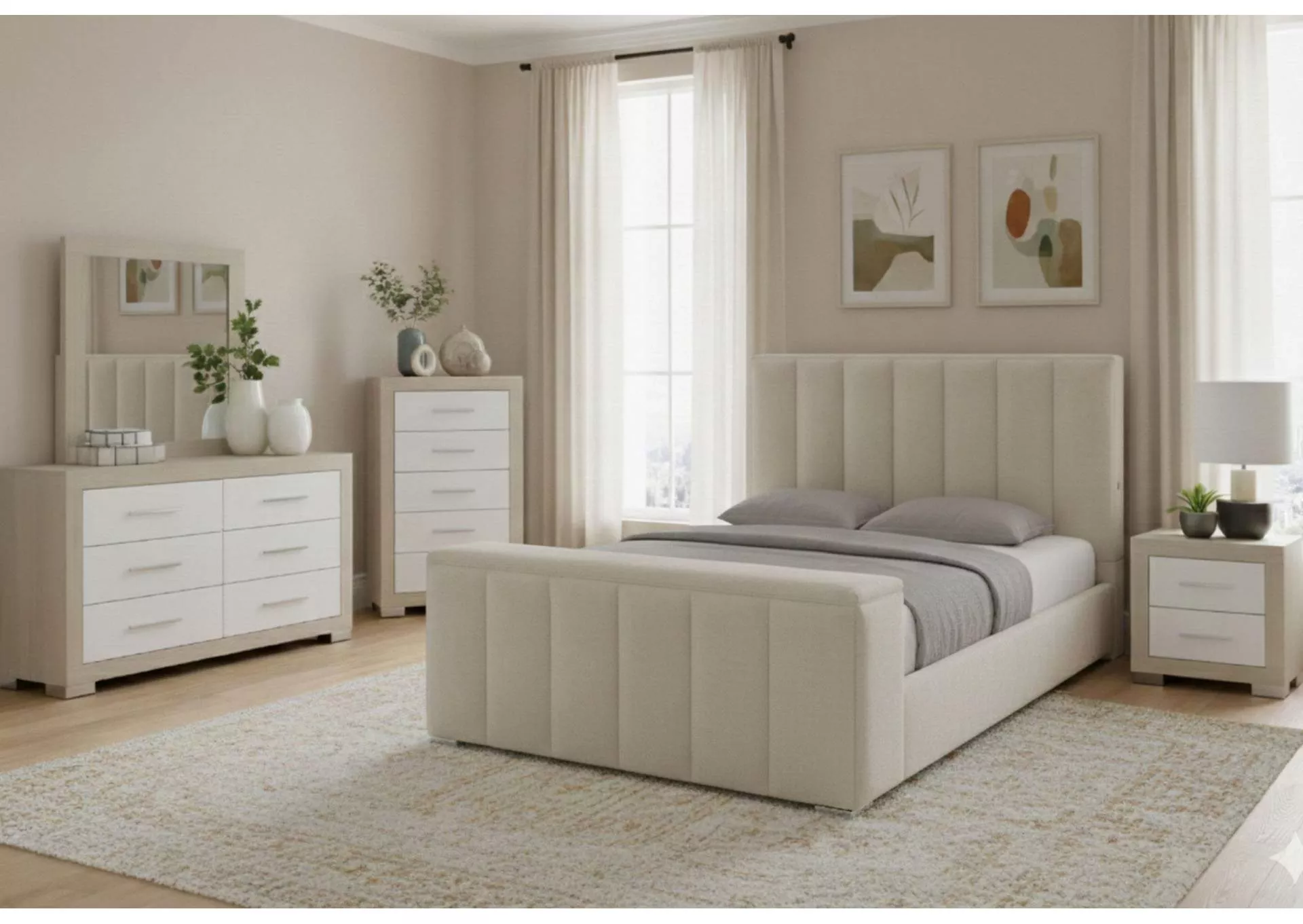 SERENITY - EMMA CREMA KING BED GROUP