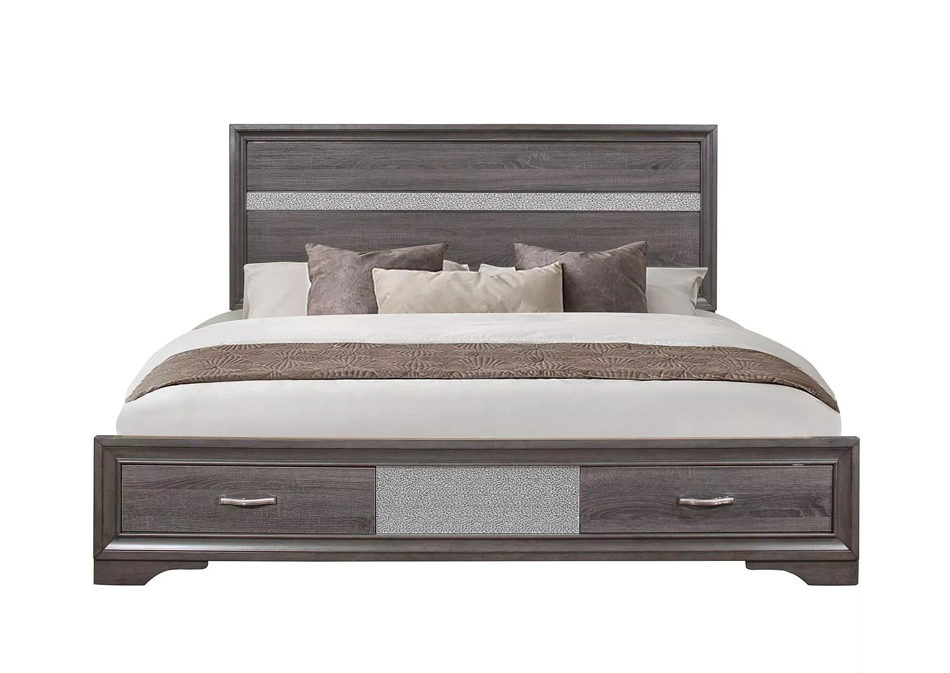 SEVILLE GREY QUEEN BED
