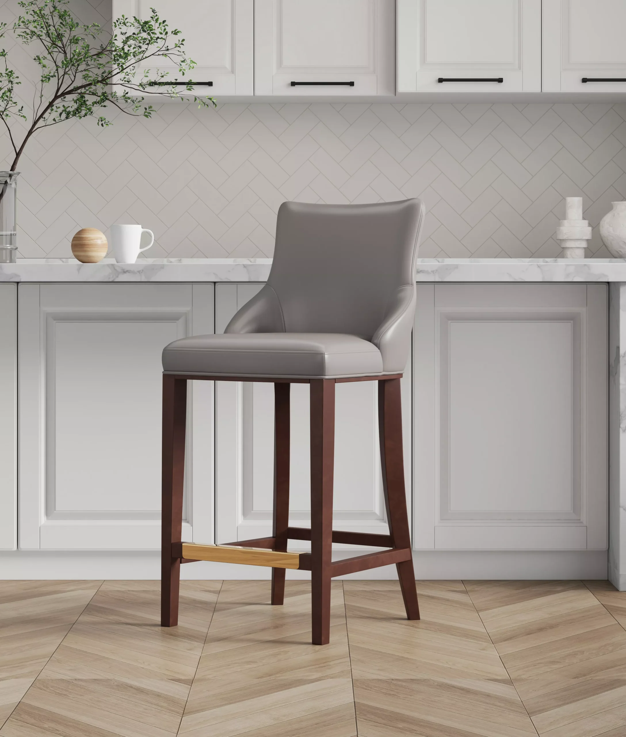 Shubert Dark Gray Barstool