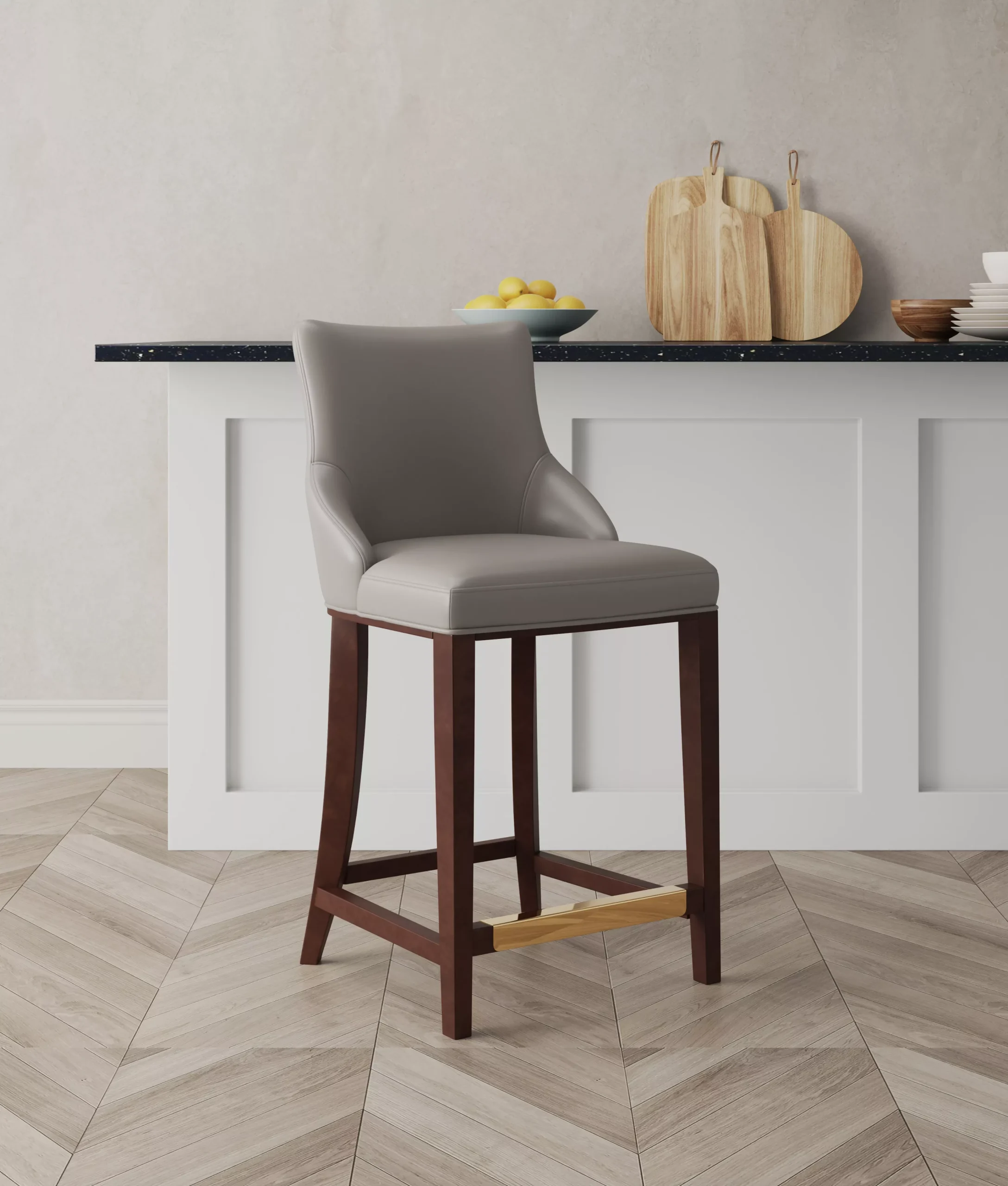 Shubert Dark Gray Counter Stool