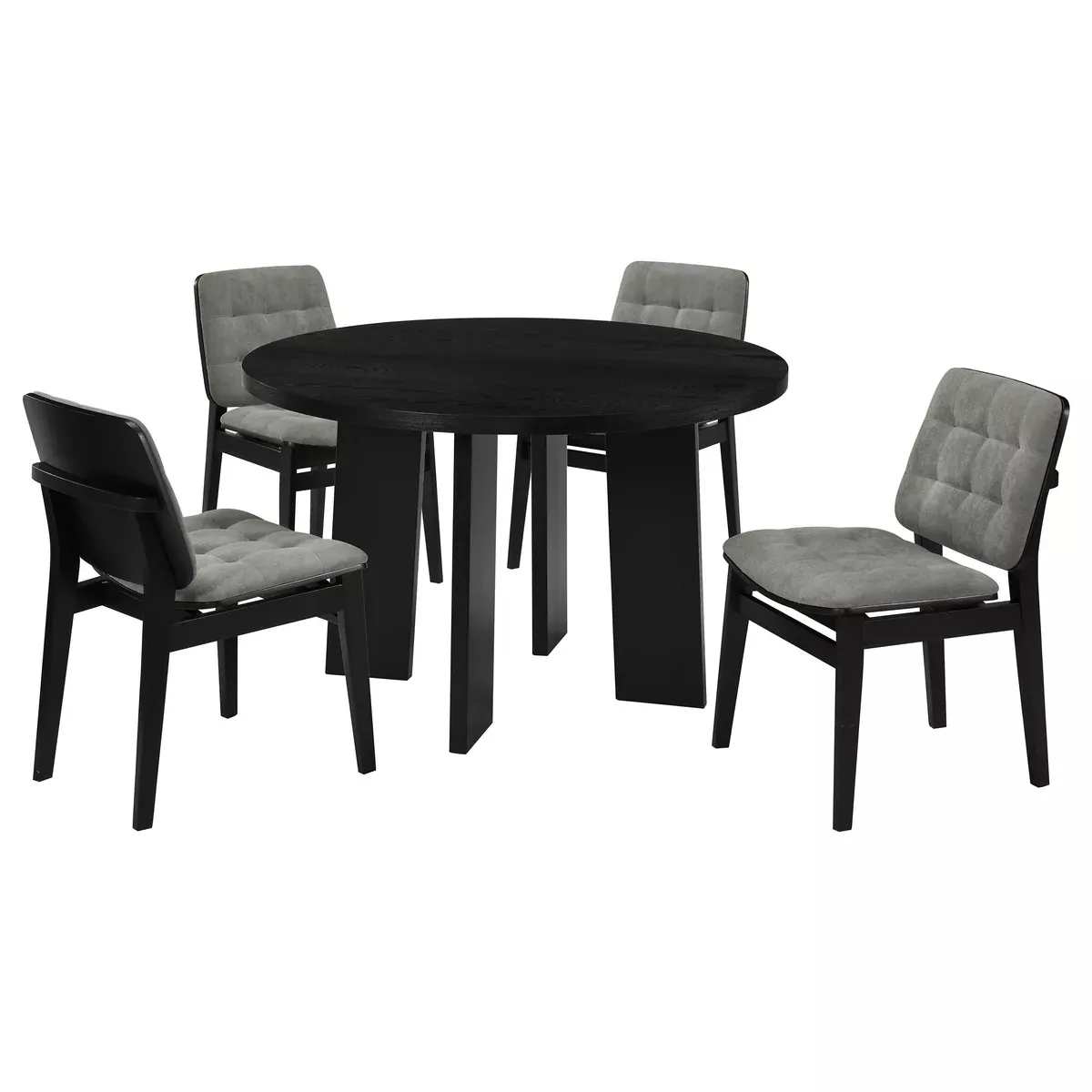 Strouse 5-piece Dining Set Grey and Black