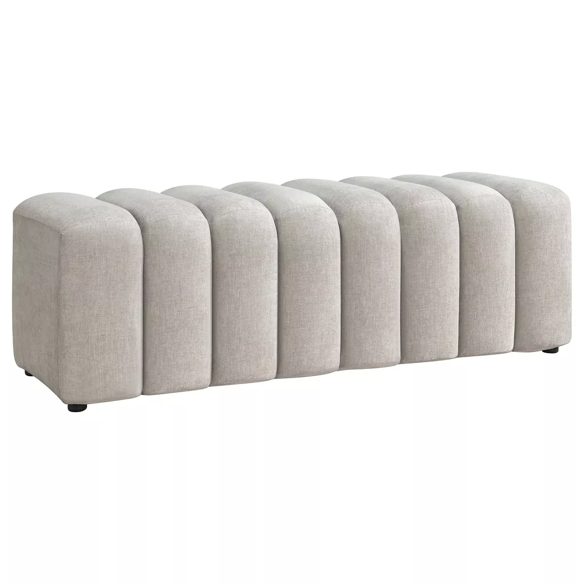 Summer Upholstered Channel Accent Bench Greige