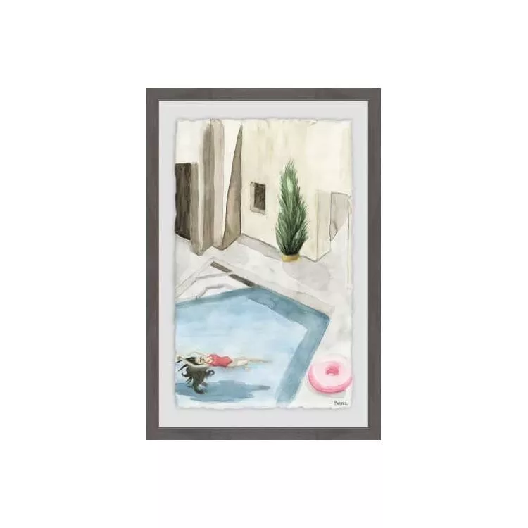 Swim and Float Framed Painting Print