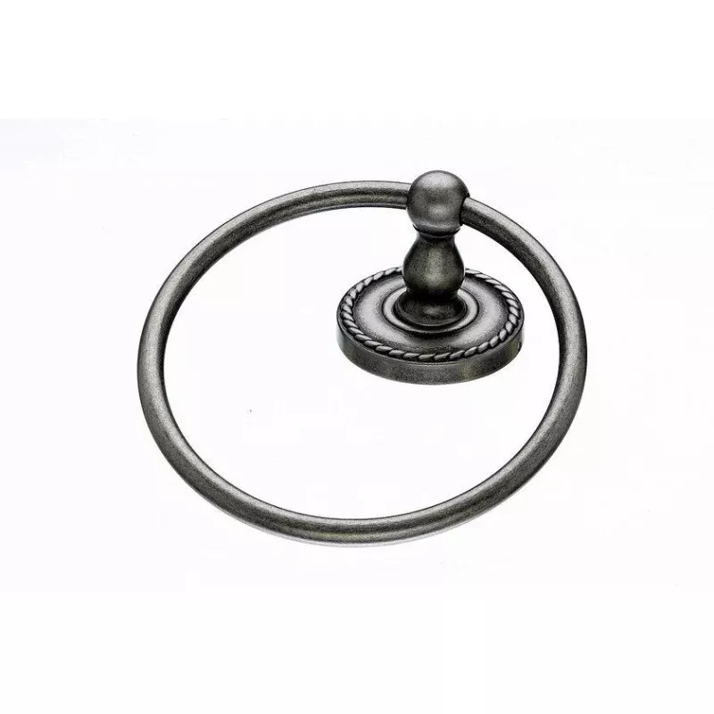 Topknobs ED5APF Towel Ring with Rope Detail in Antique Pewter