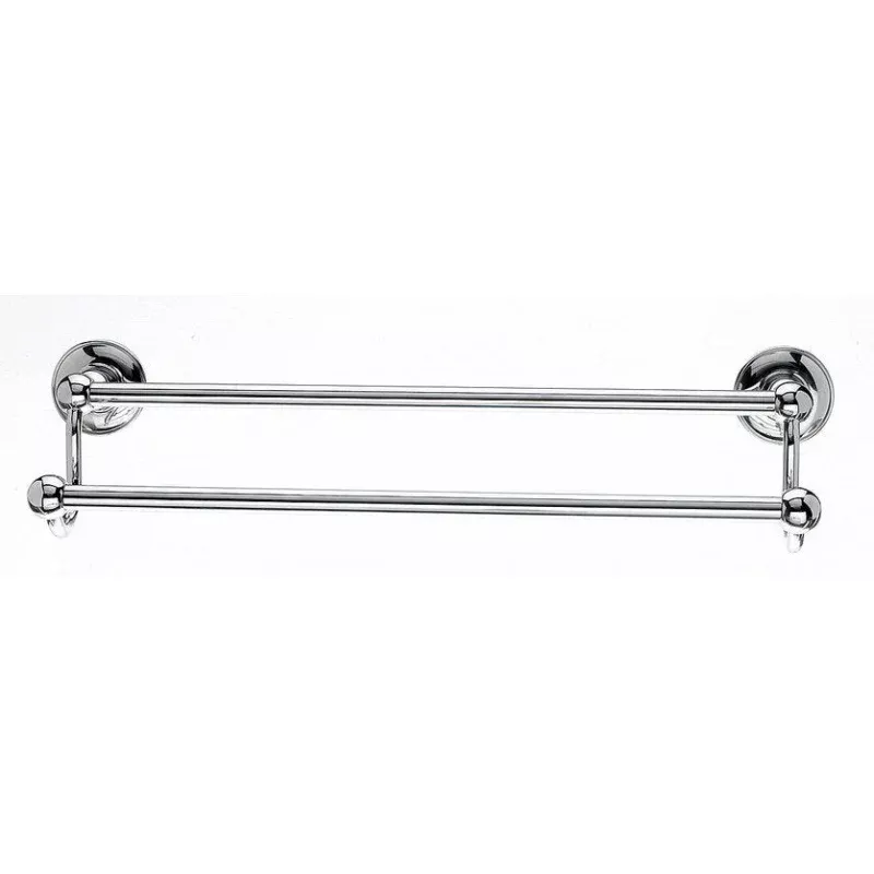 Topknobs ED7PCD 18" Smooth Double Towel Bar in Polished Chrome