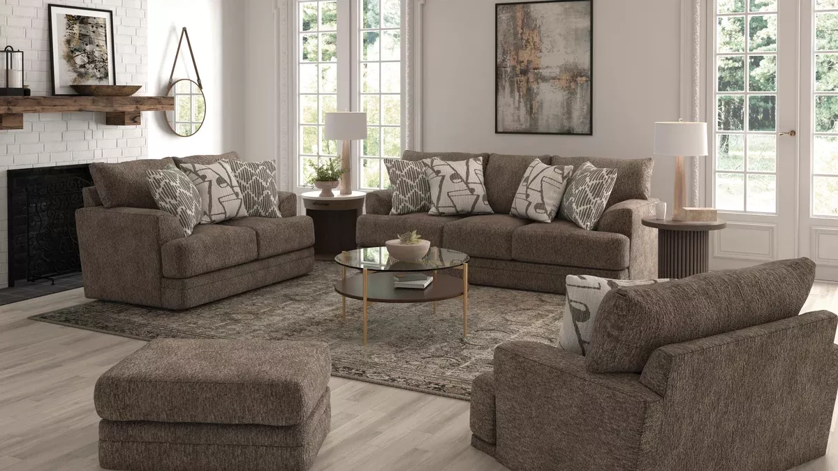 Tyson Brown Sofa and Loveseat