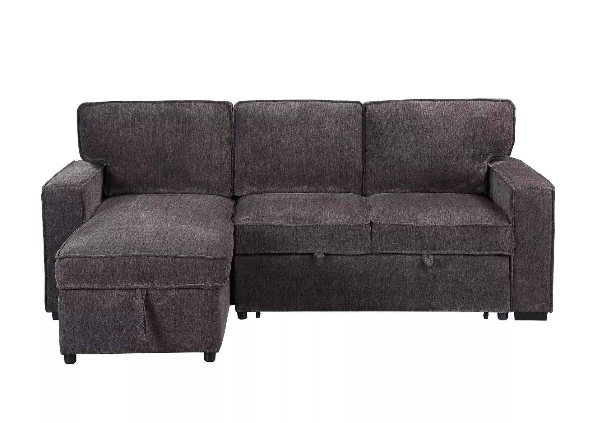 U0203 DARK GREY REVERSIBLE SOFA BED WITH USB