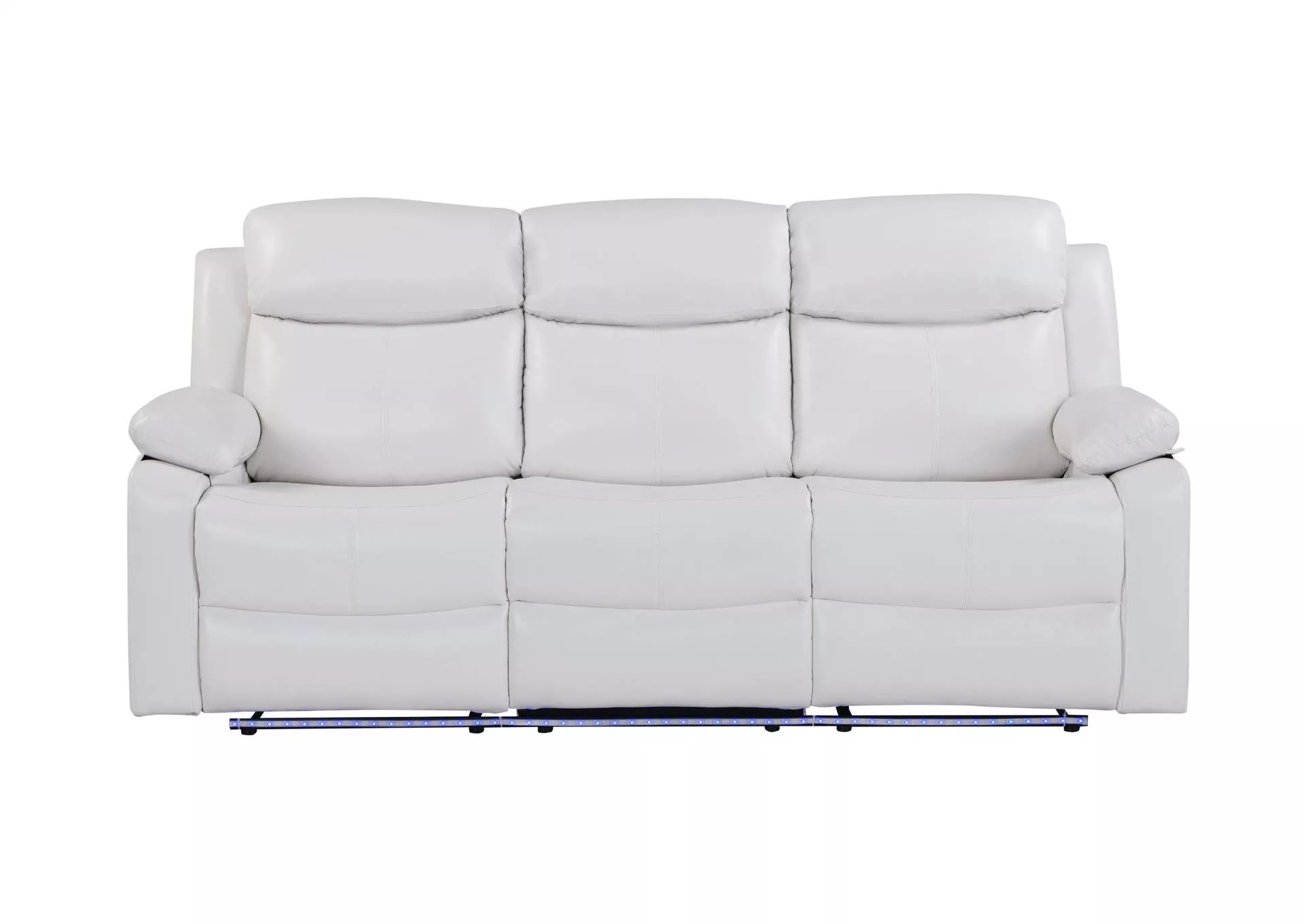 U6026 BLANCHE WHITE RECLINING SOFA WITH LED